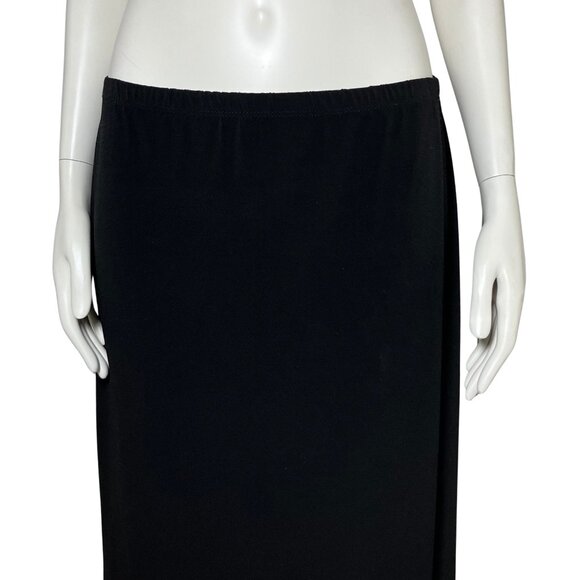 Vintage 90s Y2K Black Whimsigoth Midi Skirt Ruffle Hem. Medium. Romantic Classic - Picture 7 of 10